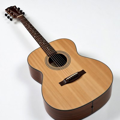 Yamaha Acoustic Guitar on White Background