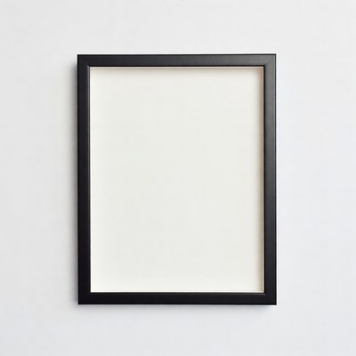 Black Frame Empty White Picture Frame