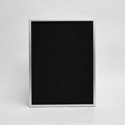 Black Chalkboard in Silver Frame