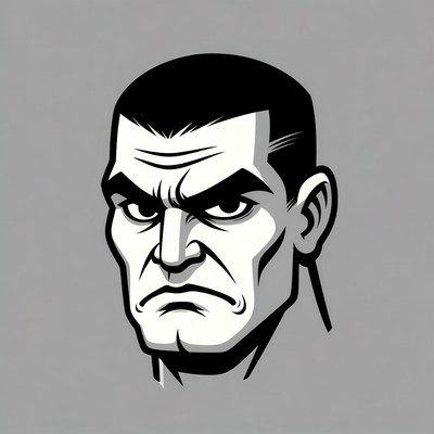 Angry man illustration