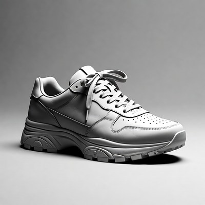 White Chunky Platform Sneakers