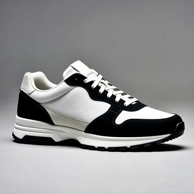 Black and white sneakers