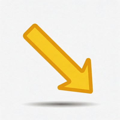 Yellow Down Arrow Icon