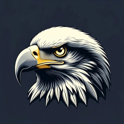 Bald Eagle Head Illustration