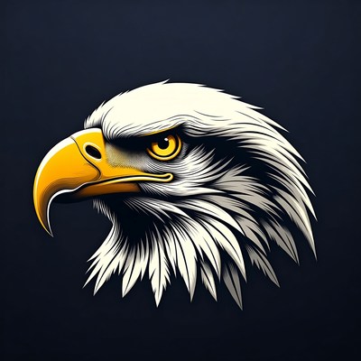 Bald Eagle Head Illustration