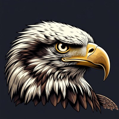 Bald Eagle Head Illustration