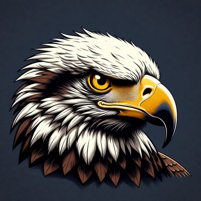 Bald Eagle Head Illustration