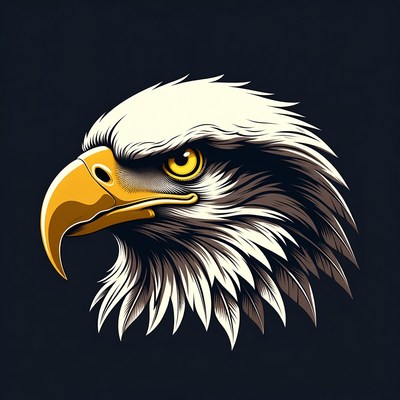 Bald Eagle Head Illustration