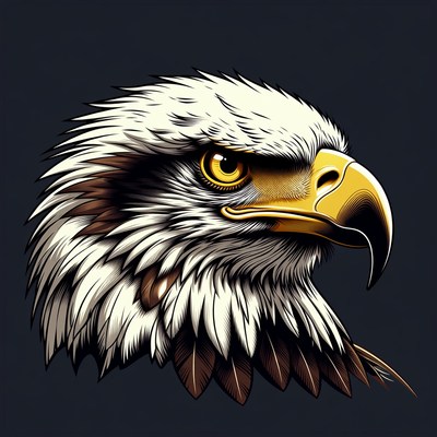 Bald Eagle Head Illustration