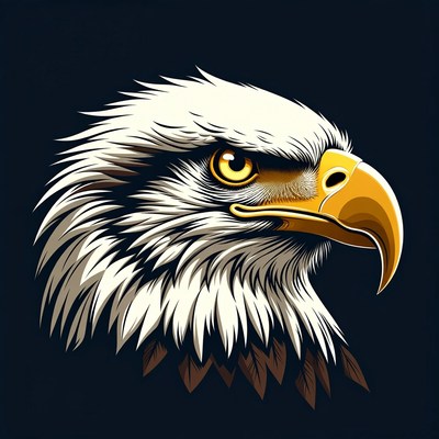 Bald Eagle Head Illustration
