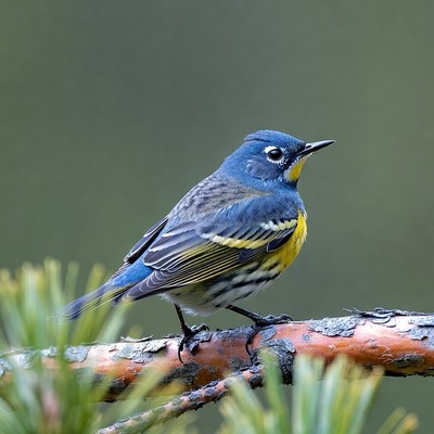 Blue-winged Warbler on branch
