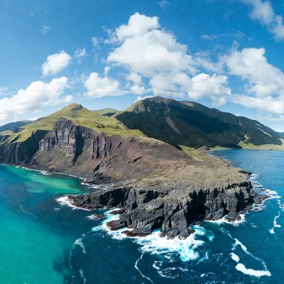 Dramatic Coastal Cliffs and Turquoise Ocean