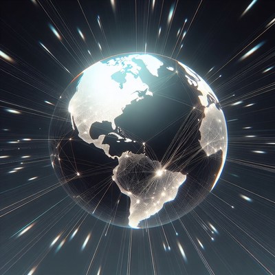 Glowing Earth with Speed Lines