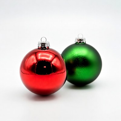 Red and Green Christmas Ornaments