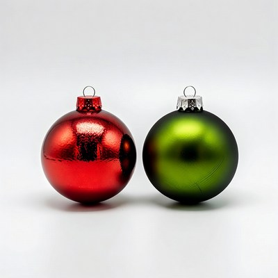 Red and Green Christmas Ornaments
