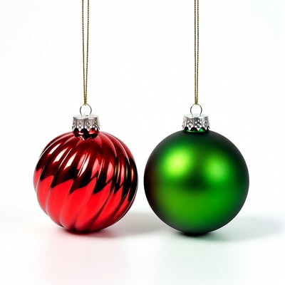 Red and Green Christmas Ornaments