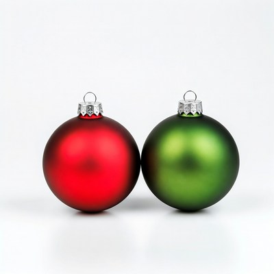 Red and Green Christmas Ornaments