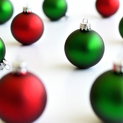 Red and Green Christmas Ornaments