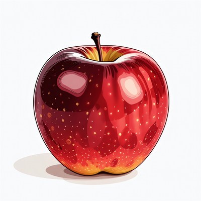 Red apple illustration