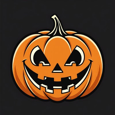 Cartoon Jack-o-Lantern Pumpkin