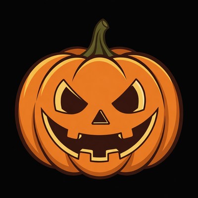 Jack-o'-lantern pumpkin illustration