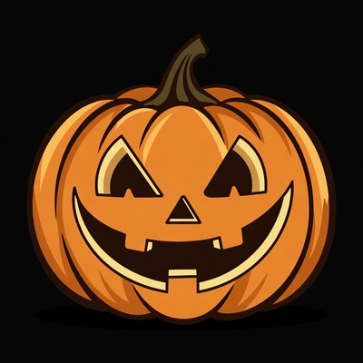 Jack-o'-lantern pumpkin illustration