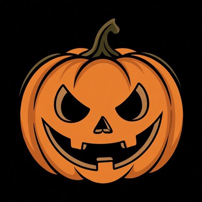 Jack-o'-lantern pumpkin illustration