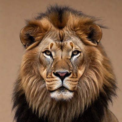 Close-up lion portrait