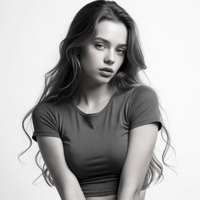 Beautiful woman with wavy hair