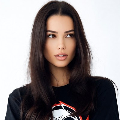 Woman with long dark hair