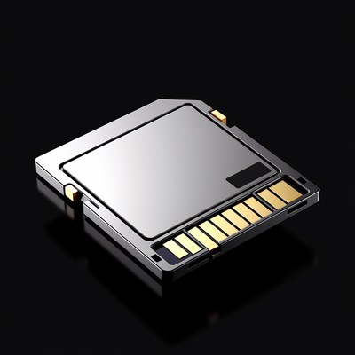 Silver SD Memory Card