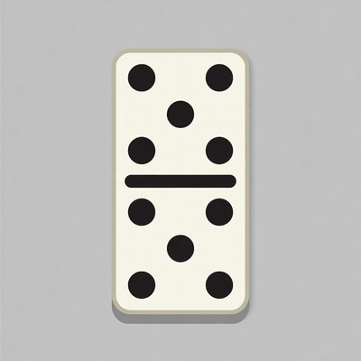 Double Six Domino Tile