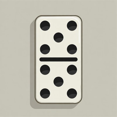 Double-six domino tile