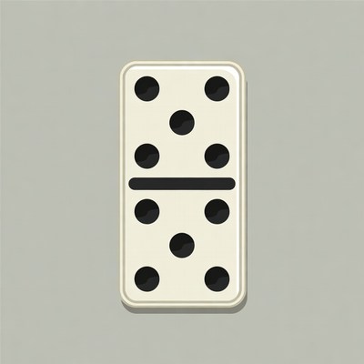 Double-six domino tile