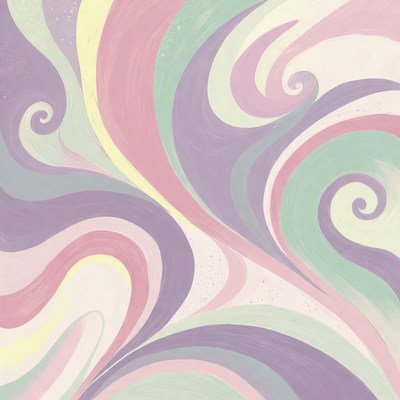 Abstract Swirling Colorful Waves