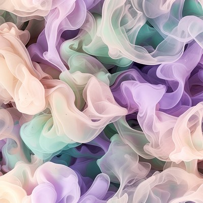 Swirling Pastel Fabric Waves