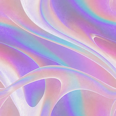 Pink Iridescent Fluid Art Waves