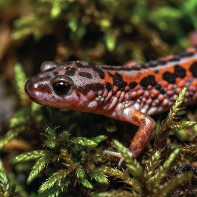 Spotted Salamander on Moss
