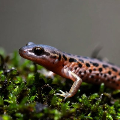 Spotted Salamander on Moss