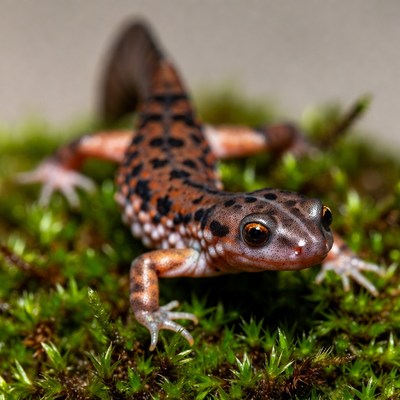 Spotted Salamander on Moss