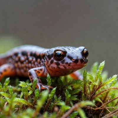 Spotted Salamander on Moss