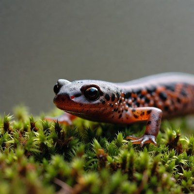 Spotted Salamander on Moss