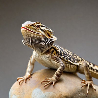Bearded Dragon on Rock