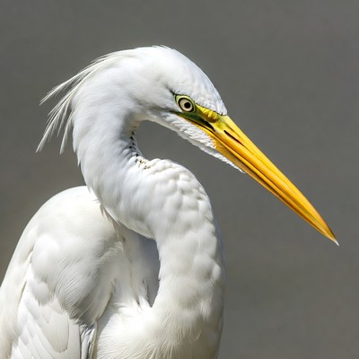 Great Egret with Yellow Bill