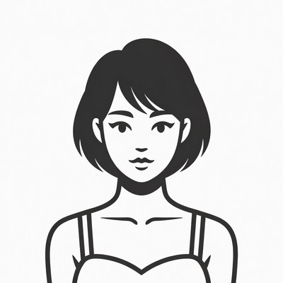 Asian woman silhouette illustration