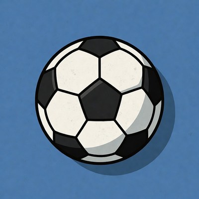Black and white soccer ball