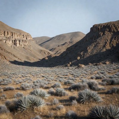 Desert Canyon with Joshua Trees