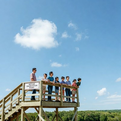 Group at observation point overlook