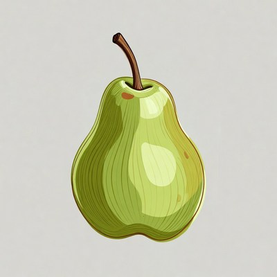 Green pear illustration