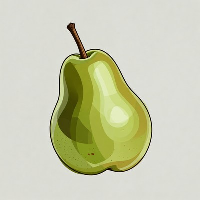 Green pear illustration